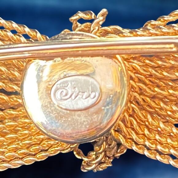 Fabulous Vintage Signed Ciro Brooch Individually Braided & Tied W/ Turqu… - Picture 4 of 7